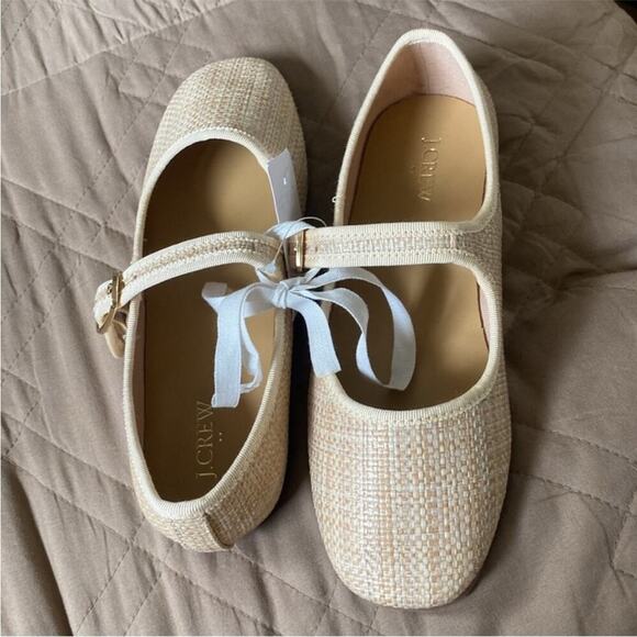 J. Crew Crewcuts girls woven Mary Janes shoes - Picture 6 of 7